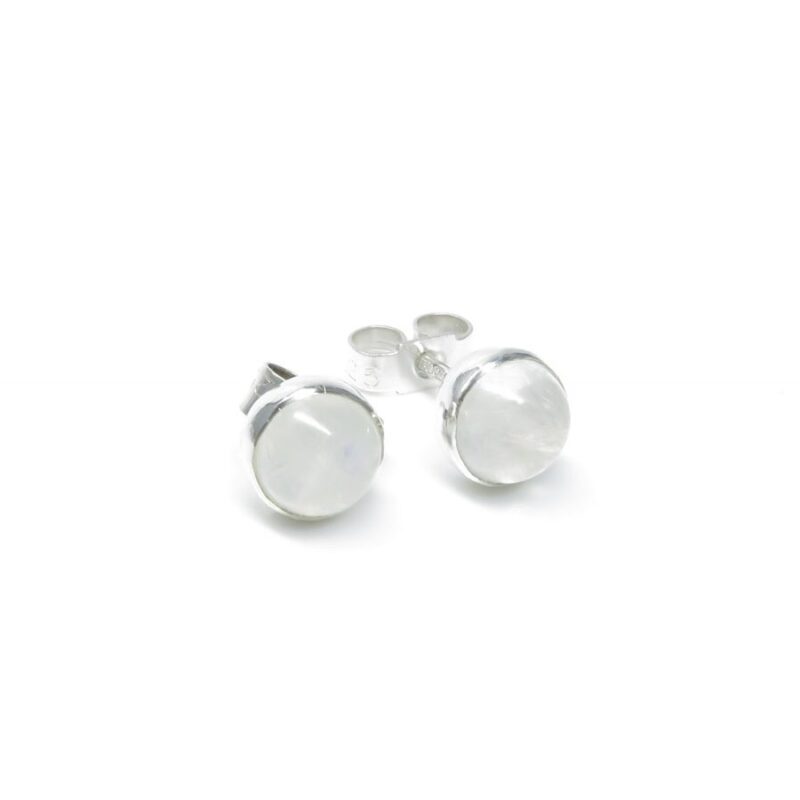 5mm and 6mm Sterling silver Moonstone earrings