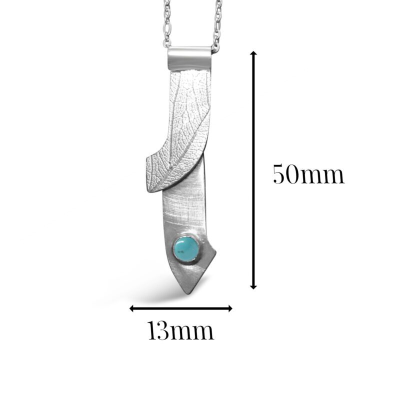 L540 - Sterling Silver and Chinese Turquoise Pendant