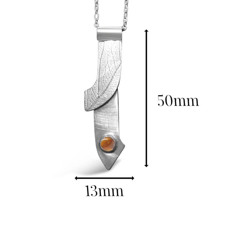 L540 - Sterling Silver and Amber Pendant