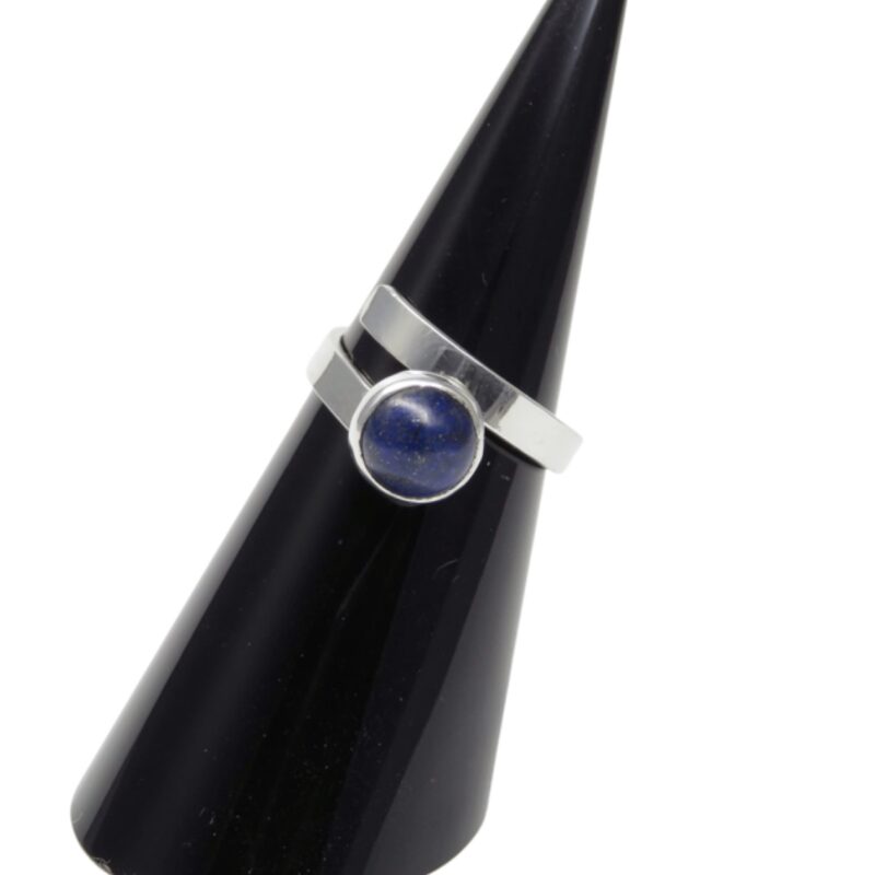 R8mm - sterling silver and 8mm Lapis Lazuli ring