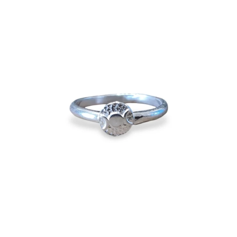 Sterling silver triple moon ring