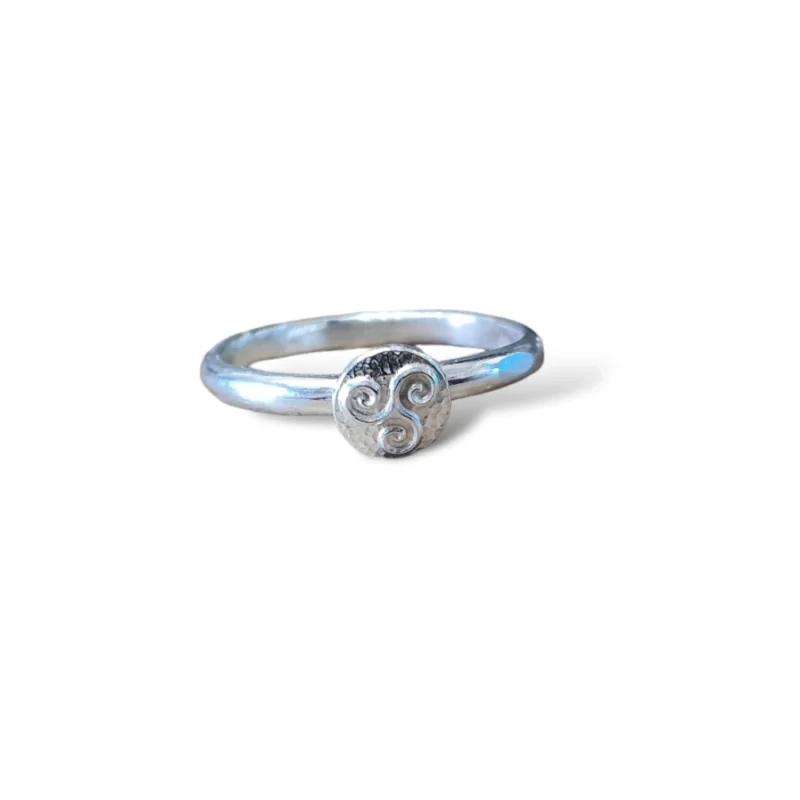 Sterling silver Triskelion ring