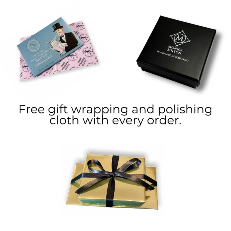 gift wrapping and polishing cloth with every order