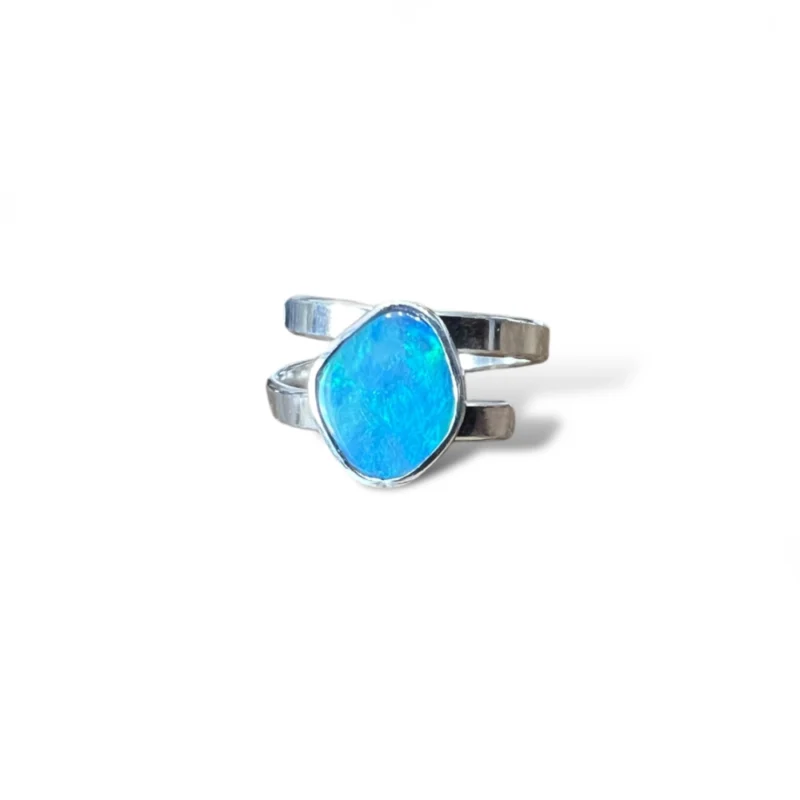 Sterling silver and Opal Doublet ring