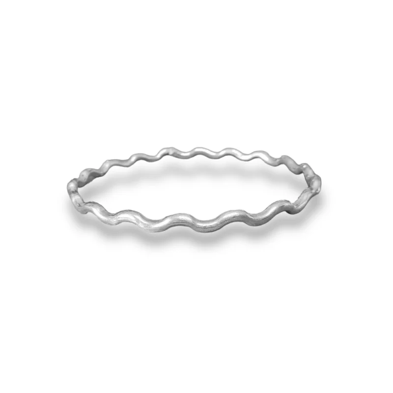 Sterling silver wave bangle